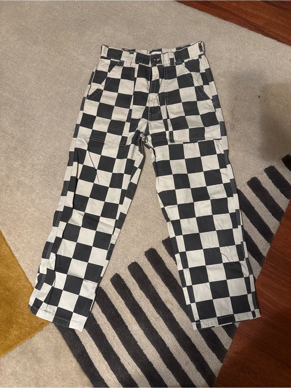 P&Co SERVICE FATIGUE PANTS - BLACK CHECKERBOARD